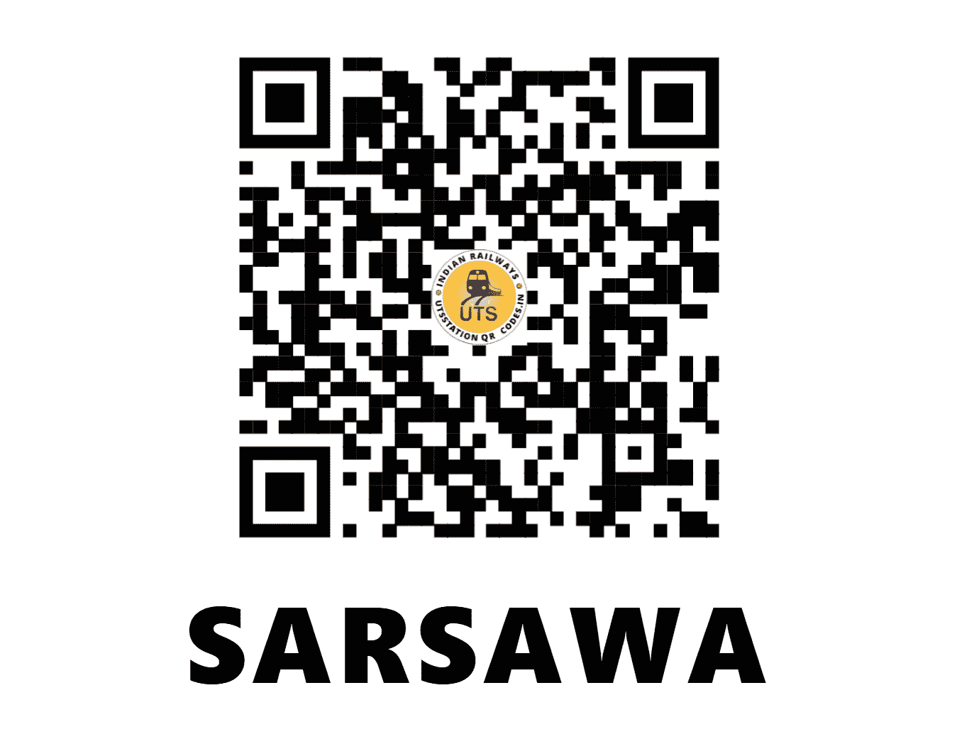 UTS QR Code for SARSAWA - SSW (NR - UTTAR PRADESH)